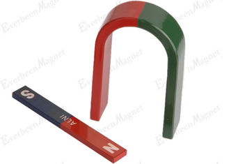 中国 赤い緑によって塗られるAlnico3教育磁石、鋳造物のアルニコの磁石棒 サプライヤー